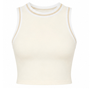 Custom <b>Women</b> <b>Knitted</b> Short Crop <b>Tank</b> <b>Tops</b> Breathable Quick Dry Premium Sleeveless Gyms Fitness Workout Activewear Private Label - Product Image 1