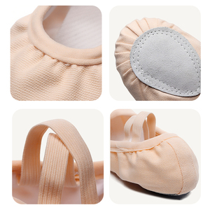 Wholesale Custom Women Modern Dance Basic <b>Practice</b> Shoes Leather Sole Canvas Training Shoes High Quality Women Ballet Dancing - Product Image 3