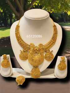 AWAIS HOUSE Nouvelle Collection Style Hip Hop Plaqué Or Laiton Ensemble Collier et Bracelet Femme Mariage Fête Diamant Massif Infini - Product Image 4