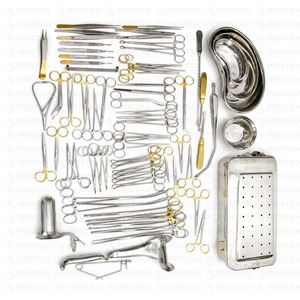 Ensemble d'instruments pour césarienne de 80 pièces, kit d'instruments chirurgicaux d'obstétrique et de gynécologie, acier inoxydable, stérilisé à haute température, certifié CE - Product Image 2