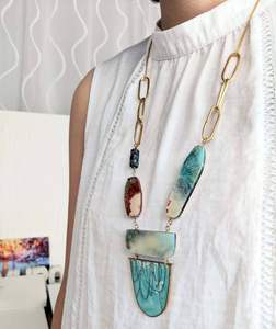 Collar de resina hecho a mano, accesorios de joyería de moda - Product Image 5