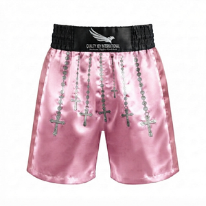 Boxing Training Premium Quality Private Label Unisex Apparel Breathable <b>Stretch</b> Lightweight Satin Boxing Short Professional <b>Ring</b> - Product Image 6