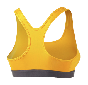 Women's <b>Yellow</b> Racerback Sports <b>Bra</b> Scoop Neck Medium Support Breathable Seamless Yoga Wear Solid Color - Product Image 2