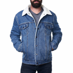 Blouson en jean pour homme, nouveau design, fermeture boutonnée, respirant, hiver, broderie légère, motif unique, vente en gros - Product Image 1
