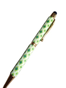Stylo perlé coloré, entièrement perlé, acceptant la personnalisation, fait main, unique, décoratif, pour le bureau, la collation, l'école - Product Image 3