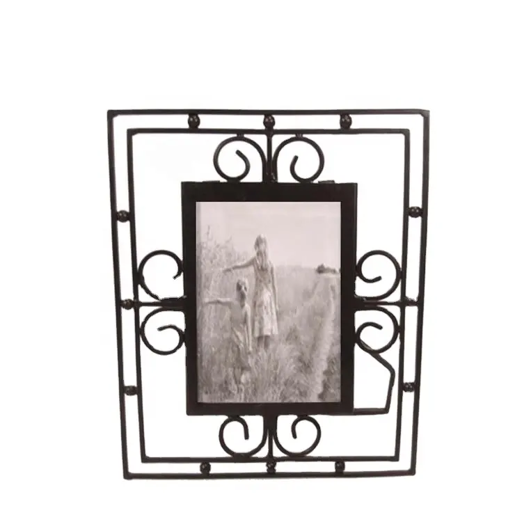 عالية الجودة الجملة أسود أبيض الحديد إطار صور جدار ديكور أسود اللون ديكور للتعليق على الحائط الأسود المطاوع الحديد جدار ديكور