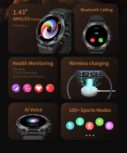 Reloj Inteligente AMOLED de 1.4 Pulgadas para Hombre y <span class=keywords><strong>Mujer</strong></span>, Modo Multideportivo, Resistente al Agua IP68, Monitor de Actividad Física - Product Image 2