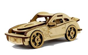 Kit de Bricolaje de Modelo de Coche de Madera con Diseño de Llama, Artesanía Tallada a Mano, Regalo - Product Image 4