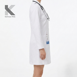 Blouse de laboratoire unisexe en coton et polyester tissé, ensemble de tenues médicales, uniforme d'hôpital, imperméable pour infirmières - Product Image 2