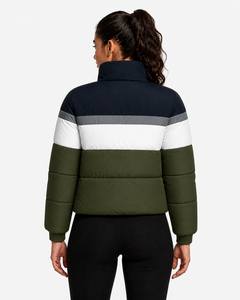 Chaqueta de Invierno Acolchada Verde Oliva de Alta Calidad con Contraste, Última Tendencia, Cortavientos, Impermeable, con Calefacción, al Mejor Precio - Product Image 2