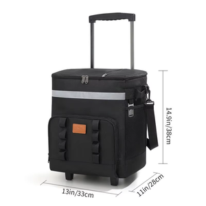 Professional Large Capacity Rolling <b>Insulated</b> Picnic Bag Waterproof Thermal Cooler with Wheels for Outdoor Travel and Camping - Product Image 2