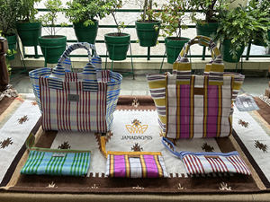 ถุงผ้าไนลอนรีไซเคิลหลากสีแบบใช้ซ้ำได้ถุงช้อปปิ้งโลโก้กันน้ำลายทางหลากสีชายหาดใช้กลางแจ้งทุกวัน - Product Image 4