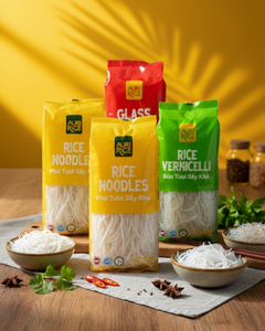 Nouilles de riz séchées OEM/ODM, emballage frais en sachet, qualité supérieure, 400g, 85% riz, 15% eau pure, Vietnam - Product Image 4