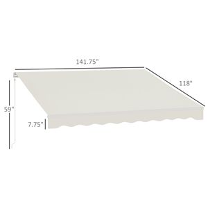 Tenda da Sole Elettrica Retrattile 10x12 con Protezione UV, Manovella Manuale e Telecomando, Ombreggiante per Esterni - Product Image 3