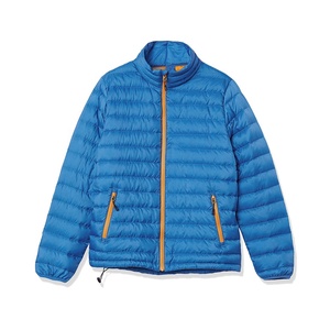 Men's Blue Puffer <b>Jacket</b> Zipper Closure Windproof Casual Winter Coat Solid Color Polyester Regular Fit 2026 - Product Image 5