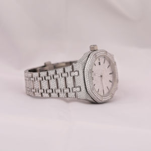 Ultimate Trending Mens Elegant Stainless Steel <b>Watch</b> Fully Iced Moissanite Diamond with Enhanced VVS Clarity <b>Watches</b> - Product Image 3