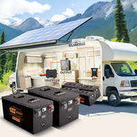 Paket Baterai LiFePO4 Baru 12V 24V 100Ah 200Ah 280Ah 300Ah 400Ah Grade A Baru dengan BMS Terintegrasi untuk RV, Kapal, Energi Surya, Bebas Pajak & PPN