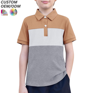 Nouveau style tendance : Polos décontractés imprimés personnalisables pour enfants (garçons et filles) en polyester/coton à manches courtes – Collection été - Product Image 3