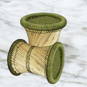 <b>Antique</b> Eco-Friendly Bamboo Ottoman <b>Stool</b> New Style Console for Home Decor Bedroom Outdoor Living Room Apartment - Product Image 1