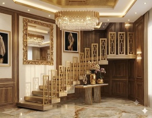 Rampe d'escalier en fer forgé de style chinois ; un produit résistant à la rouille, doté de motifs complexes et facile à assembler. - Product Image 5