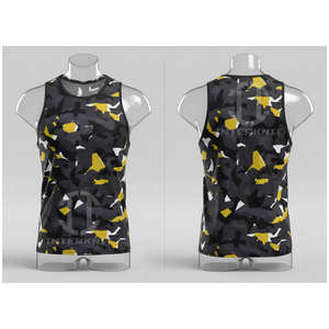 Men's Heat-Transfer Printed Crew Neck Tank <b>Top</b> Sleeveless Vest Breathable Knitted <b>Mesh</b> 100% Cotton Eco-Friendly Anti-UV Quick - Product Image 3