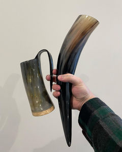 High Quality Luxury Set of 4 Modern Drinking Horn Shot wine Glasses with <b>Stand</b> Handmade Buffalo Horn 100-200ml Capacity Party Us - Product Image 6