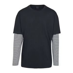 T-shirts personnalisés pour hommes à double couche, respirants, écologiques, légers, 100% coton peigné, protection UV, séchage rapide - Product Image 1