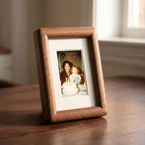 Magnetic Wooden Photo <b>Frame</b>, Fridge Magnet <b>Picture</b> <b>Frame</b>, Mini Solid <b>Wood</b> <b>Frame</b>, Valentine’s Day Gift for Her, Mother’s Day Home - Product Image 1