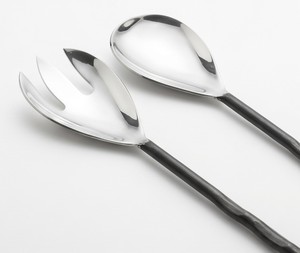 Juego de servidor de ensalada antiguo pulido brillante de acero inoxidable caliente de primera calidad, juego de servidor de ensalada de bajo precio de calidad superior elegante de estilo nórdico - Product Image 5