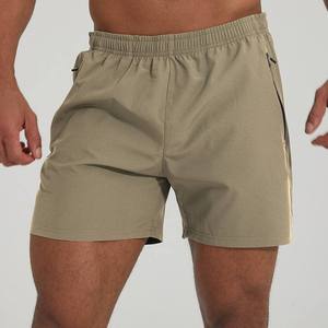 Shorts de course pour hommes de qualité supérieure fabriqués sur mesure, 100 % polyester, décontractés, mode estivale, couleur unie, taille mi-haute élastique, poches zippées - Product Image 4