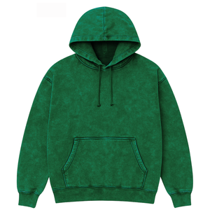Sudadera con Capucha de Alta Calidad, Lavado Ácido, Estilo Oversize, Streetwear, Gruesa, Vintage, 100% Algodón, Forro Polar en la Parte Delantera - Product Image 1