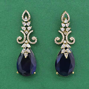 Pendientes Clásicos de Circonia Cúbica con Baño de Mehndi, Joyería de Lujo 443957 - Product Image 6