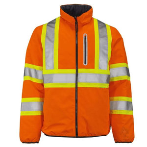 Workwear Custom Made Construction Winter Hi Vis <b>Worker</b> Reflective Security Safety Reflector Tape <b>Jacket</b> - Product Image 5
