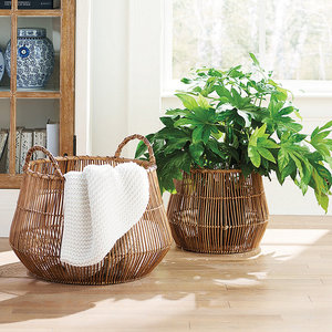 Cesta de Lavandería de Bambú y Ratán, Diseño Rústico, Ecológica, Tejida a Mano, Organizador de Almacenamiento para el Hogar, Marca Viettrustic, Venta al Por Mayor - Product Image 2