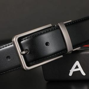Cinturón de Cuero para Hombre, Casual, de Piel de Vaca, Hebilla de Acero, Color Personalizado, Alta Calidad, Longitud Ajustable, Ecológico, 3.0CM - Product Image 4