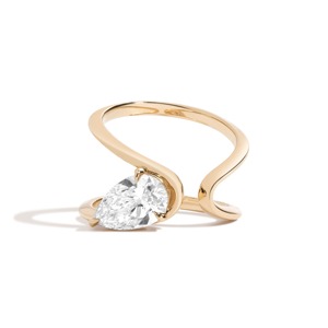 Zaha <b>Wrap</b> Ring with Oval Cut Diamond 14K Solid Gold IGI Certified Engagement & <b>Wedding</b> <b>Gift</b> - Product Image 2