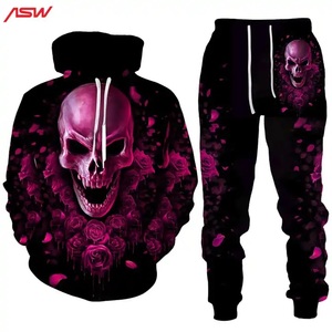 Conjuntos Deportivos de Felpa con Capucha y Estampado Animal para Hombre, al por Mayor, con Logotipo Personalizado, 2 en 1, Dos Piezas - Product Image 3