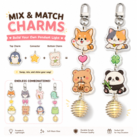 Porte-clés en métal personnalisé avec pendentif en acrylique portable, imprimé UV sur le thème de l'anime, forme personnalisable, design élégant pour promotion