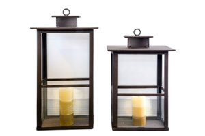 Farol de Metal Moderno para Velas con Acabado Negro Mate, Faroles de Metal para Decoración del Hogar y Jardín, Hechos a Mano - Product Image 2