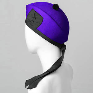 Casquette Glengarry violette, chapeau traditionnel 100% laine, laine acrylique, tartan, accessoires pour dudels, ruban en polyester et coton - Product Image 2
