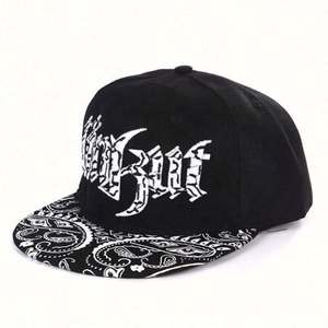 Casquette unisexe imperméable de haute qualité avec broderie de fleurs de cajou et alphabet, style hip-hop européen et américain - Product Image 1