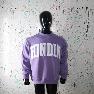 Sudadera Morada con Cuello Alto 100% Blanca con Apliques Bordados, Sudadera de Cuello Ancho URBAN PRODUCTIONS - Product Image 6