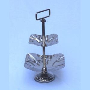 Unique Style Customized Shape Hammered Design Aluminium Decorative <b>Cake</b> Stand For Christmas & Event Party Celebration 3 <b>Tier</b> - Product Image 5