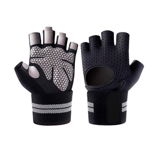 Leather Half Finger Breathable Unisex Gym Weight Lifting <b>Fitness</b> <b>Gloves</b> - Product Image 4