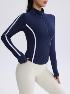 Breathable Women Yoga <b>Jacket</b> Stretch Slim Athletic Top for Gym <b>Workout</b> Running Fitness Clothing - Product Image 2