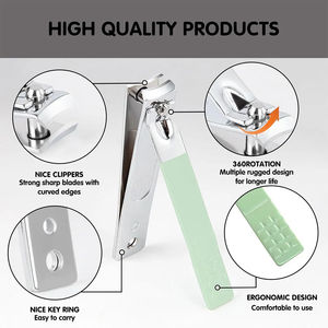 Kit de manucure et pédicure, ciseaux à ongles, coupe-ongles, kit d'outils de soin des ongles pour les voyages, ensemble de manucure avec étui, deux couleurs - Product Image 4