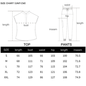 Tenue Médicale d'Usine Personnalisable avec Logo, Blouse et Pantalon Jogger à Col Montant, Ensemble d'Uniforme Hospitalier, Tenue d'Infirmière en Toile Unisexe - Product Image 5