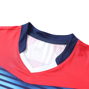 Camiseta de Tenis Sublimada Personalizada de Secado Rápido con Cuello en V, Ropa Deportiva de Alto Rendimiento al por Mayor para Hombres y Mujeres - Product Image 3