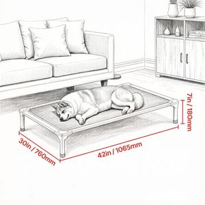 Cuccia per Cani Durevole e Rimovibile XL XXL XXXL, Morbida Cuccia per Animali Domestici con Motivo Stampato per Ufficio e Camera da Letto, Materiale in Rete Lavabile - Product Image 2