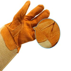 Guantes de Soldadura de Cuero Personalizados con Puño Largo, Protección Contra Llamas y Calor, Guantes de Seguridad Industriales Resistentes para Soldador, Bolsas y Estuches LWG-0041 - Product Image 6